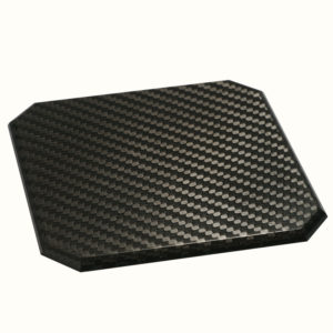 Guzzetti asscher polished carbon fibre drinks coaster