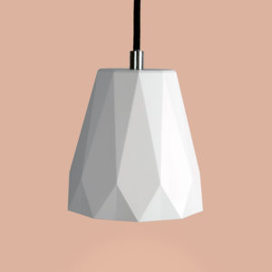 Guzzetti white pendant with silver fittings