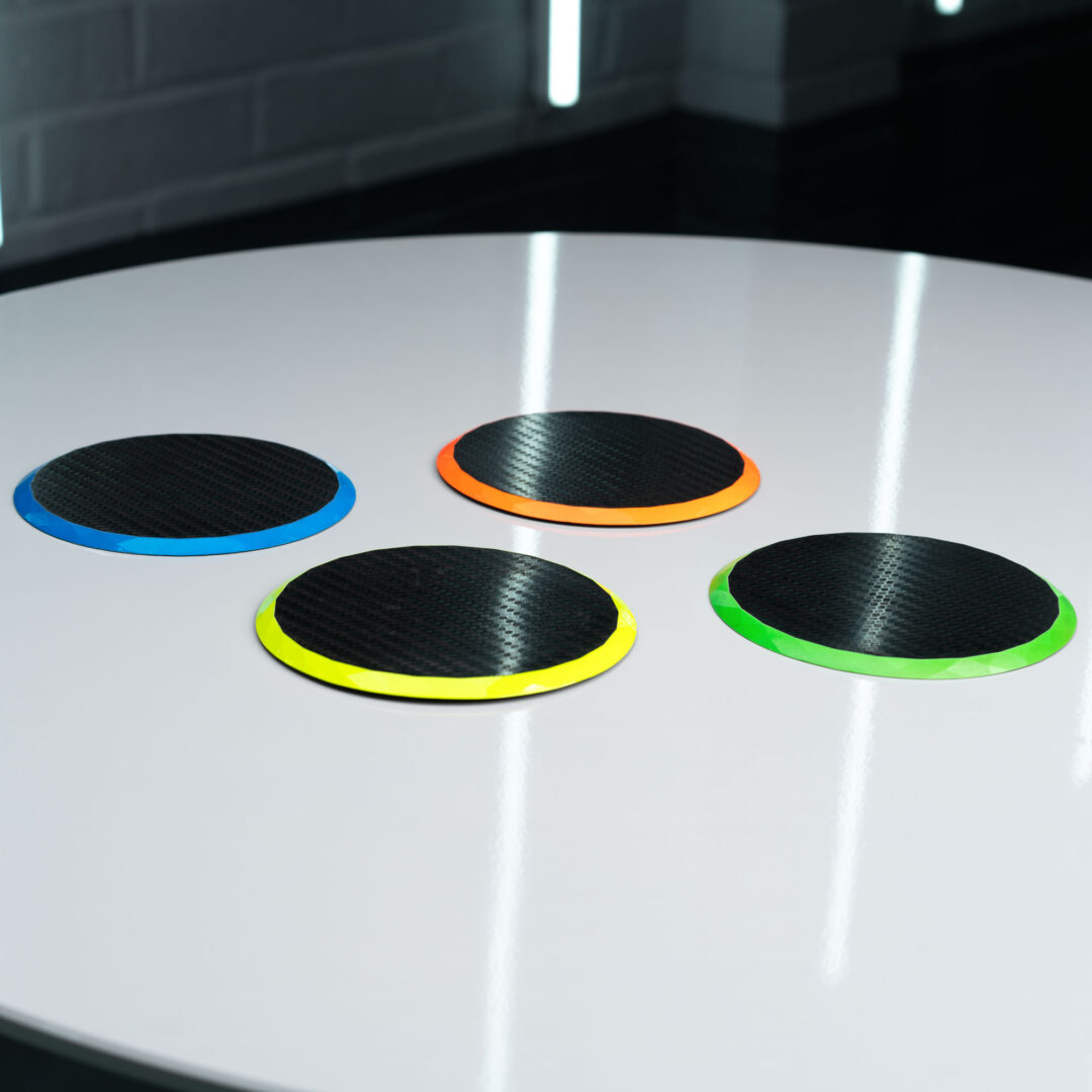 Fluorescent-coaster-set